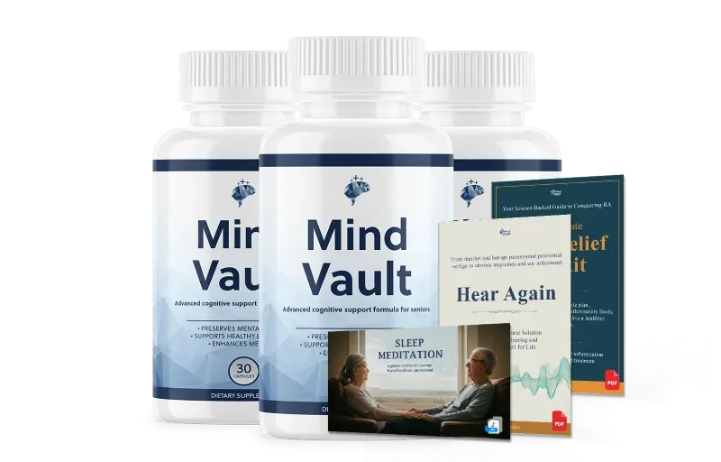 Mind Vault — official US-shipped cognitive-support supplement (3-bottle bundle, made by Mind Vault Health LLC)